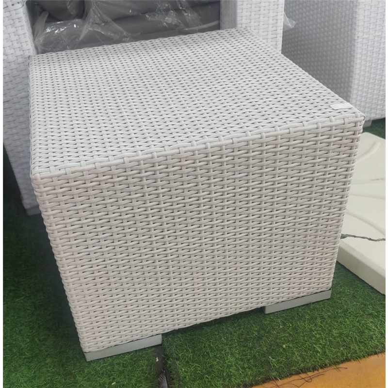 Mesa Apoio Jardim 5813 Rattan Branco Sem marca - 20231200195