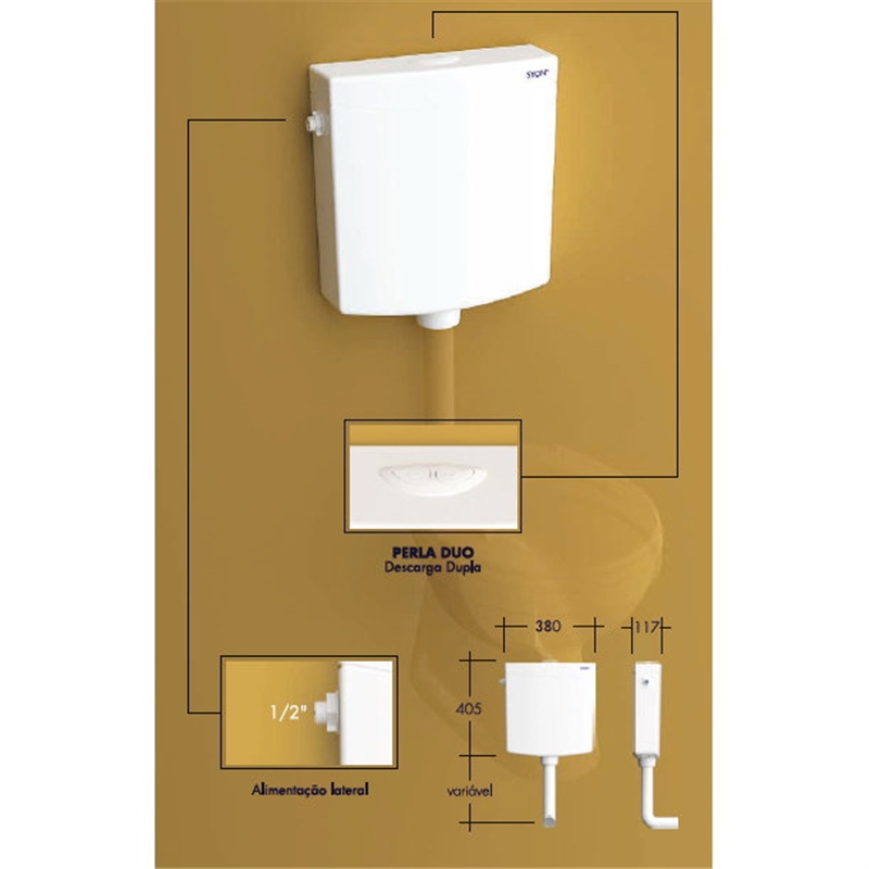 Autoclismo C/mec Desc Abs Perla Duo Bco - Syon SYON - 20240100041