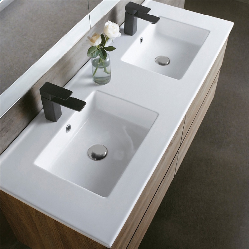 Lavatorio Flate 121x46  Duplo Branco - Aml AML - 20230900213