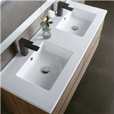 Lavatorio Flate 121x46  Duplo Branco - Aml AML - 20230900213