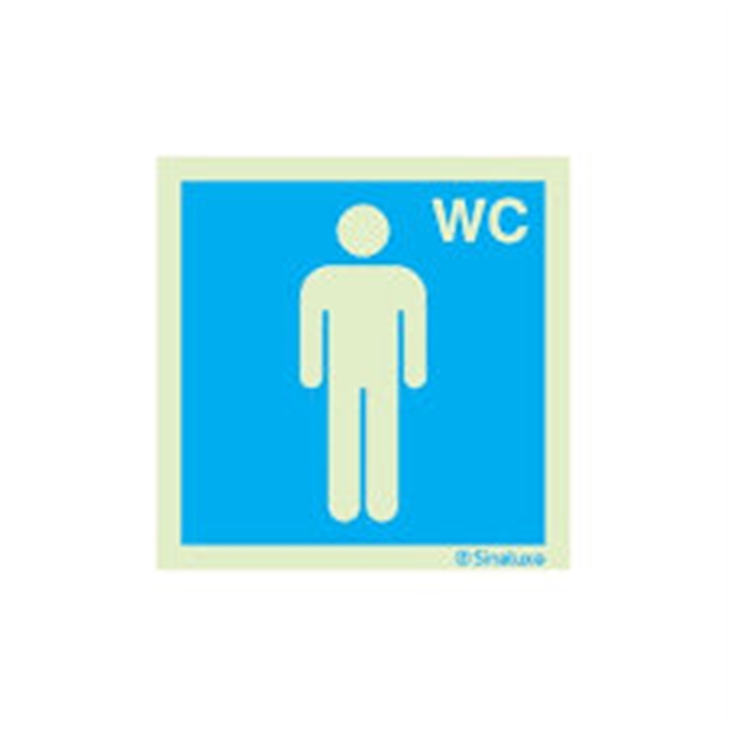 Placa Sinal Informaçao Wc Homem 150x150mm SINALUX - 20151301109