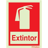 Placa Sinal Incendio Extintor 150x200mm SINALUX - 20151306195