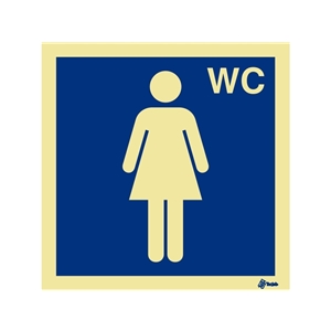 Placa Sinal Informaçao Wc Mulher 150x150mm SINALUX - 20151306202