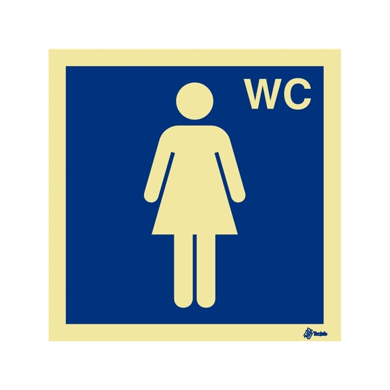 Placa Sinal Informaçao Wc Mulher 150x150mm SINALUX - 20151306202