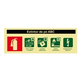 Placa Sinal Incendio Extintor Abc 240x85mm SINALUX - 20160700300