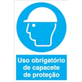 Sinal Obrigação Uso Obrigatorio Capacete 400x600mm SINALUX - 20170500285