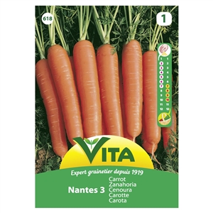 Semente Cenoura Nantes 7gr - Vita VITA - 20230900156