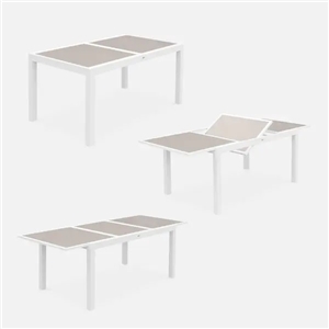 Mesa Al Exten Bco C/vid 135/270x90x74cm-ldk Garde LDK GARDEN - 20210400154