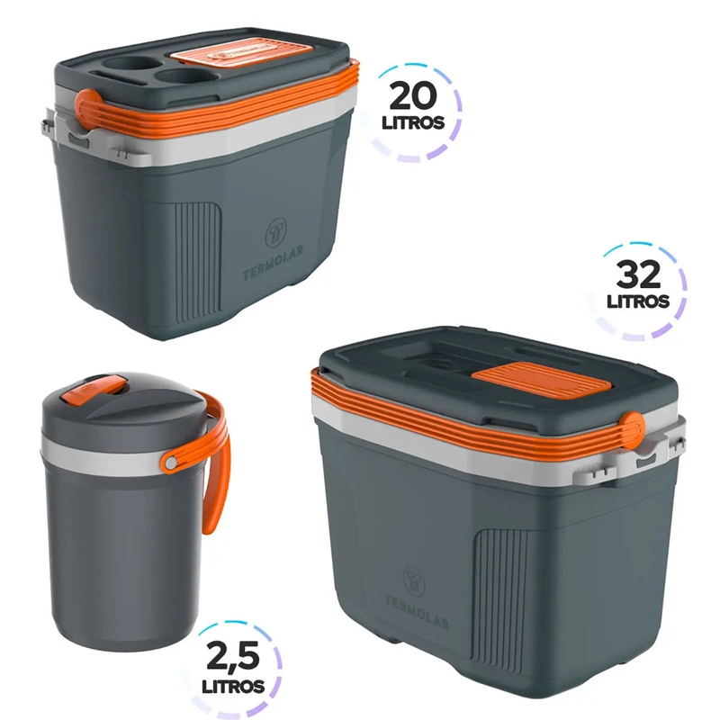 Kit Caixa Ter 32l+20l+2 Flip Top 2,5l Ver Termolar TERMOLAR - 20220600128