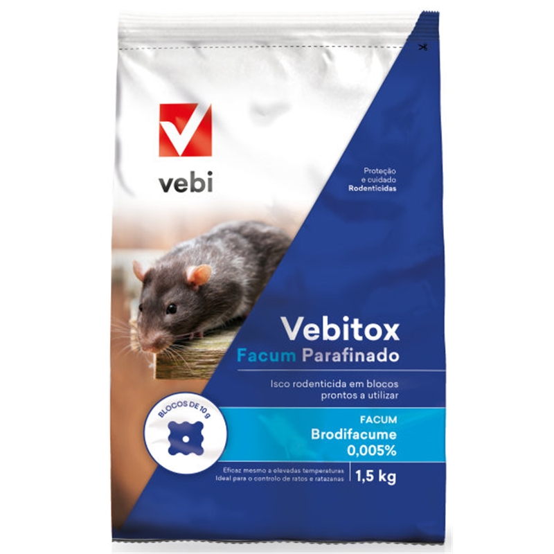 Raticida Vebitox Facum Paraf 1,5kg VEBI - 20230900159