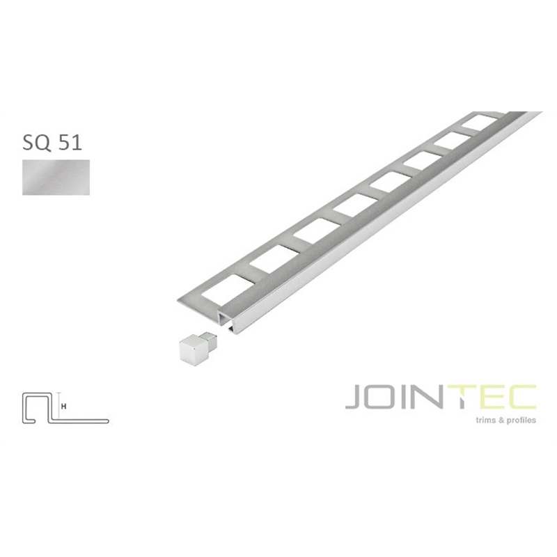 Perfil 2,50ml Square 12,5mm Alum Prata Mt-jointec JOINTEC - 20210100031