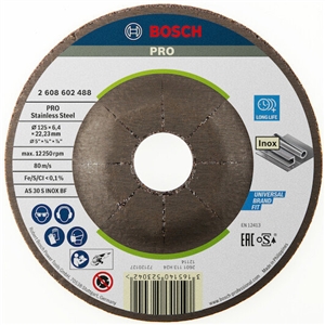 Disco Rebarbar Inox 125x6x22,23 Pro 2608602488-bosch BOSCH - 20260100196