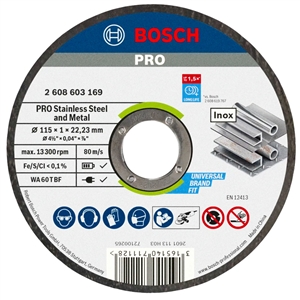 Disco Corte Inox 115x1,0x22.23 Std 2608603169 BOSCH - 20151304949