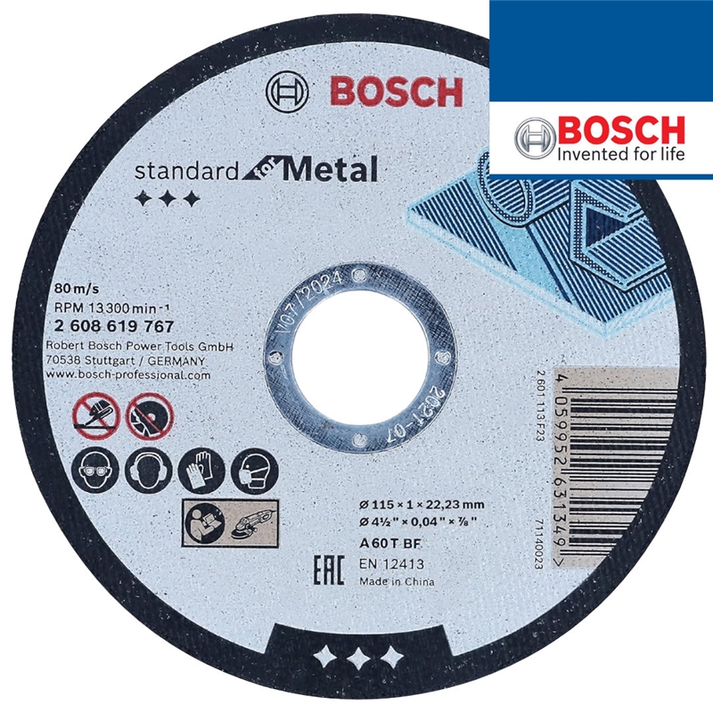 Disco Corte Metal 115 Stand 2608619383 BOSCH - 20230700083