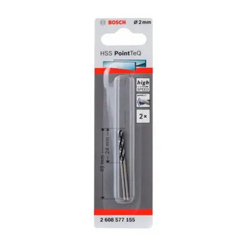 Broca Hss Pointteq, Din 338 02,0 Mm 2608577155 BOSCH - 20210200309