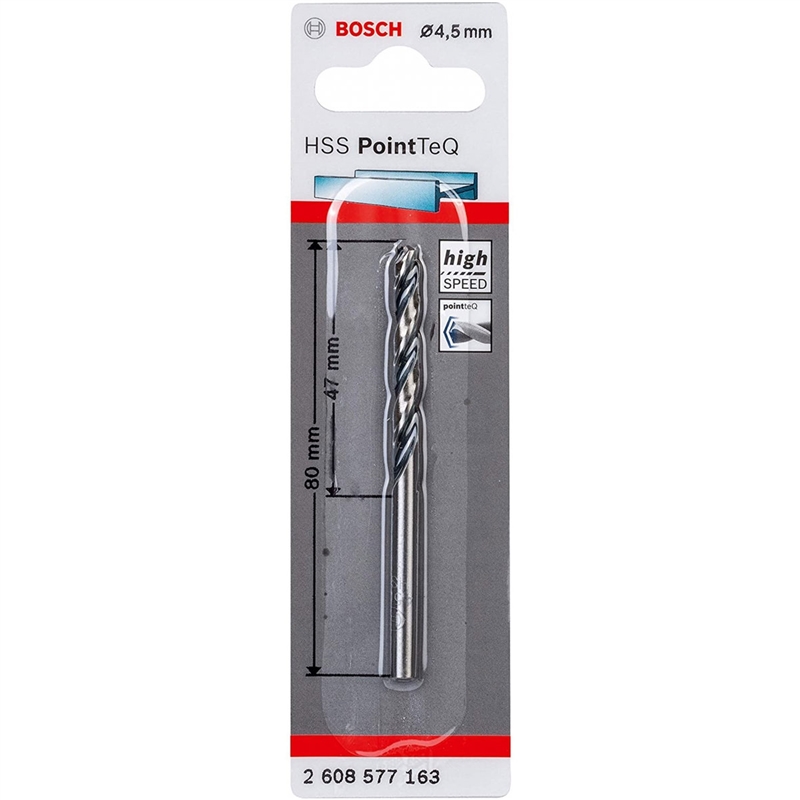 Broca Hss Pointteq, Din 338, 4,5 Mm 2608577163 BOSCH - 20240900044