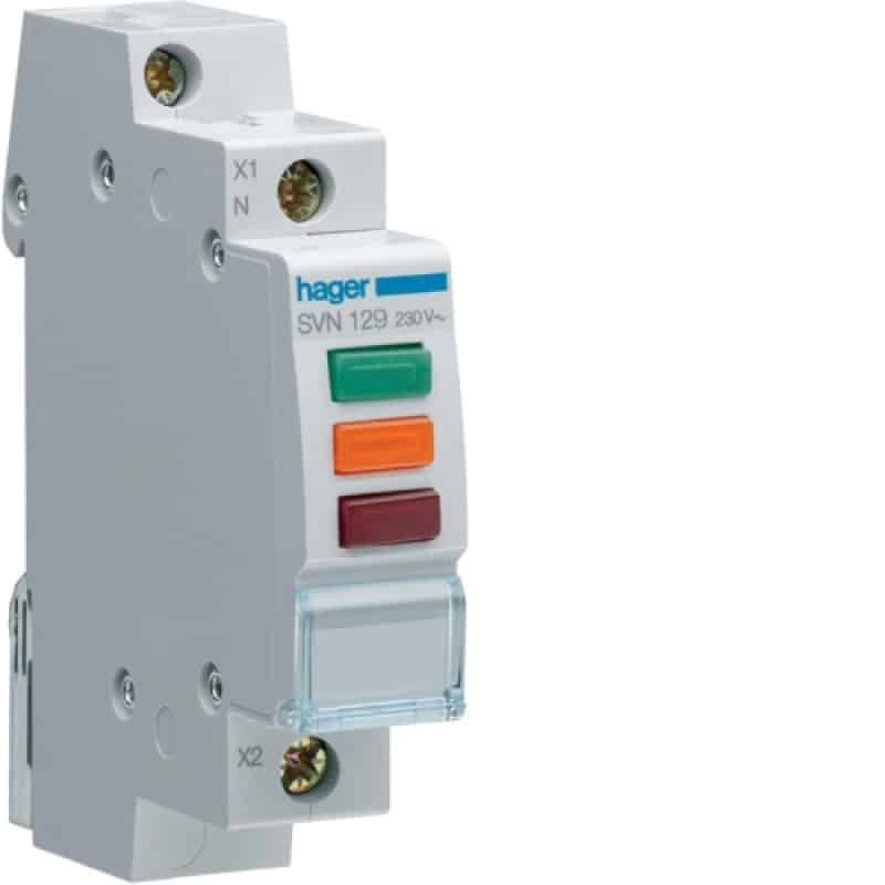 Sinalizador Lum Led Triplo 230v Vrm/vrd/lar - Hager HAGER - 20131000080