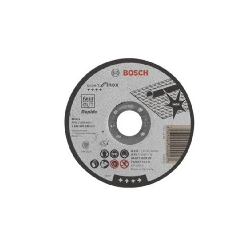 Disco Corte Inox 115mmx1,0mm Exp Rapid-2608600545 BOSCH - 20151304861