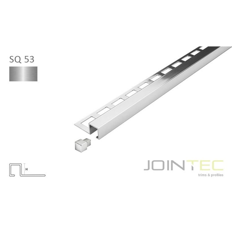 Perfil 2,50ml Square 10mm Alum Prata Br-jointec JOINTEC - 20210100032