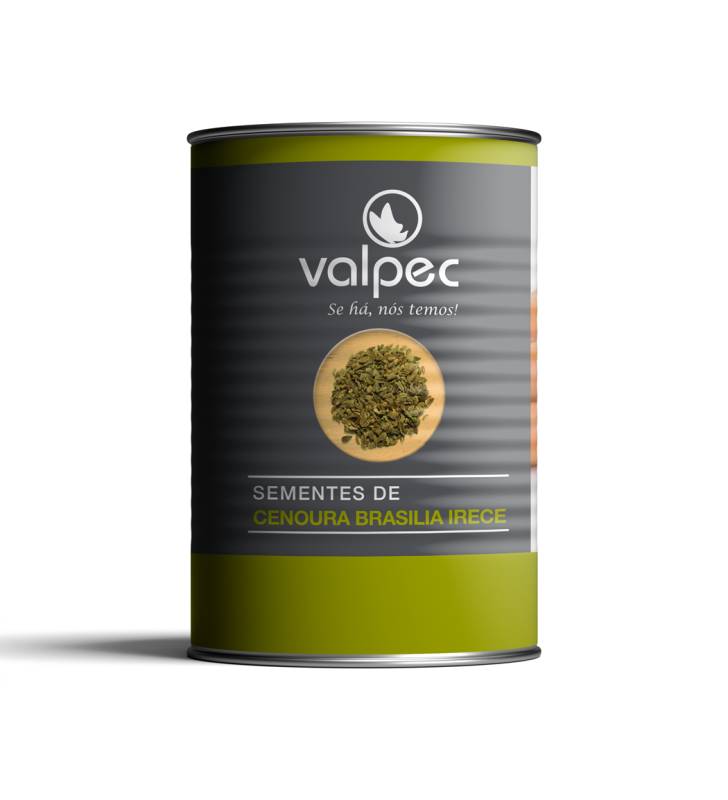 Semente Cenoura Brasilia Irece Lata 100gr Valpec